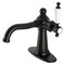 Kingston Brass KSD154KLMB Single-Handle Bathroom Faucet with Push Pop-Up, Matte Black KSD154KLMB - alternate 1
